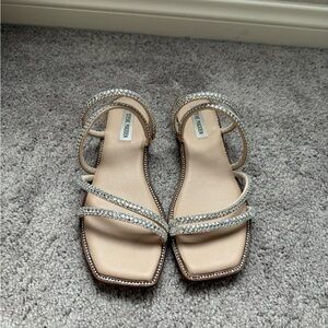 Steve Madden Sparkling Silver Sandals